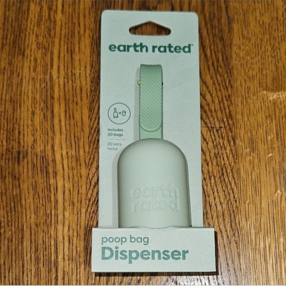 Earth Rated Green Poop Bag Dispenser BNIB